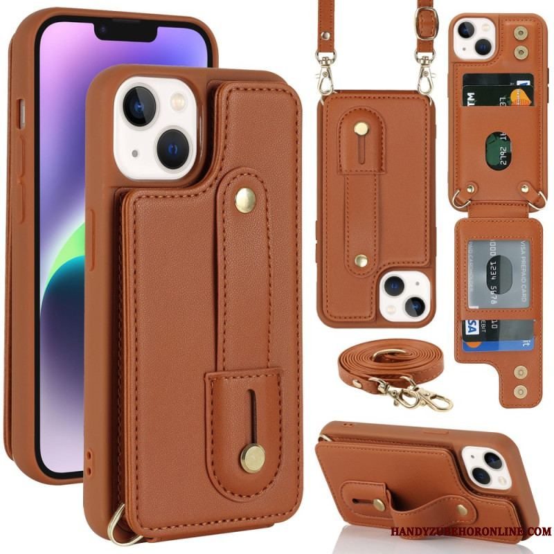 Cover iPhone 15 Kortholderrem Og Skulderrem