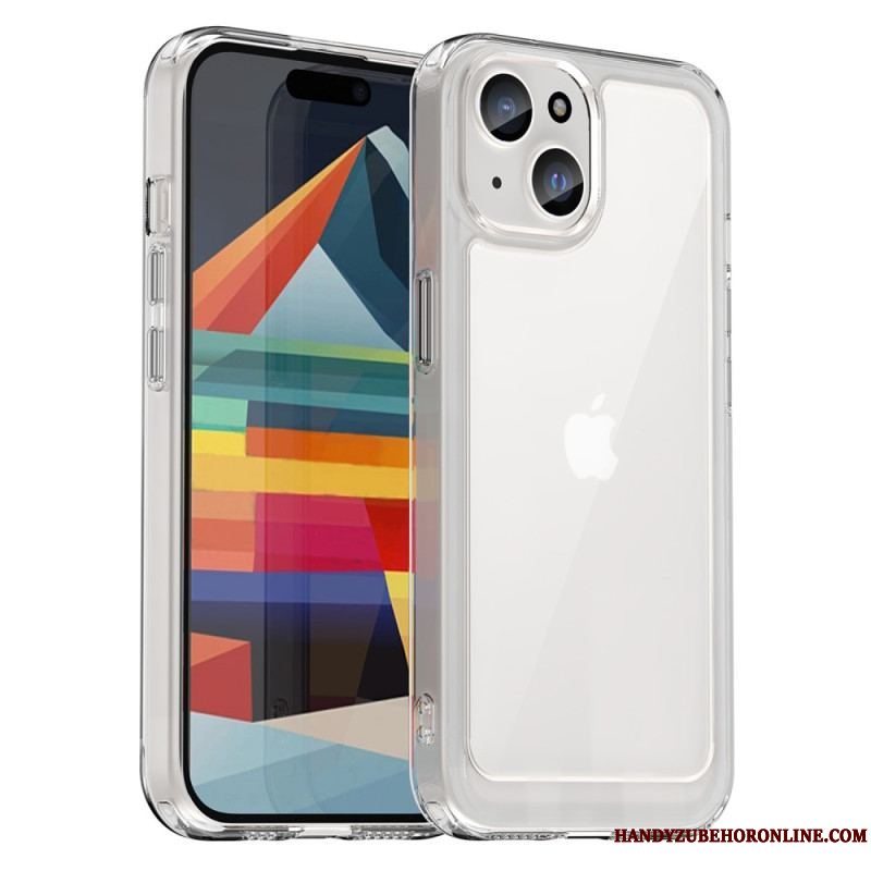 Cover iPhone 15 Plus Akrylbagside Og Silikonekanter