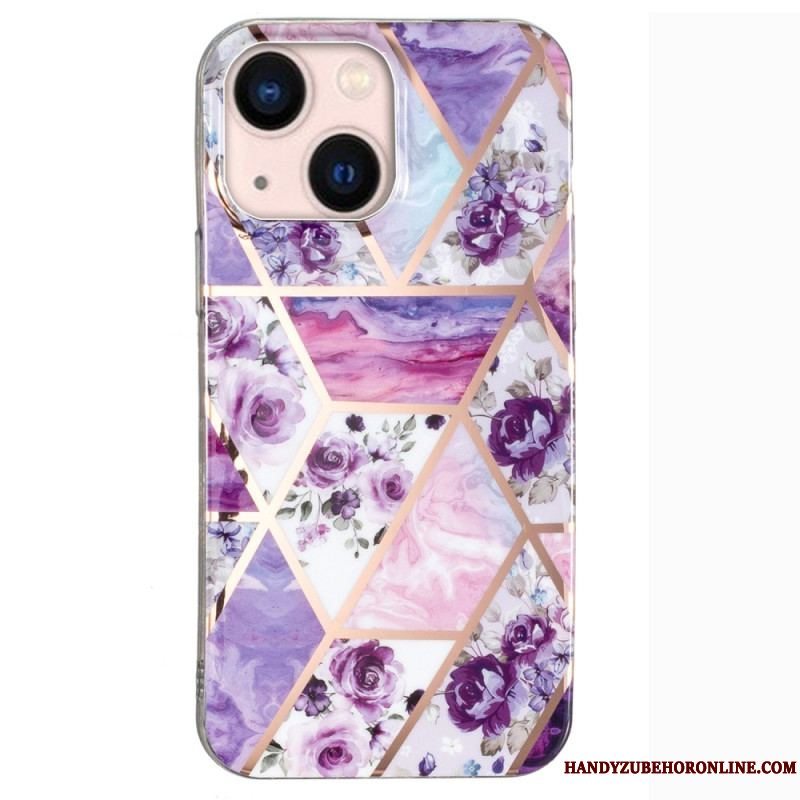 Cover iPhone 15 Plus Blomstermarmor