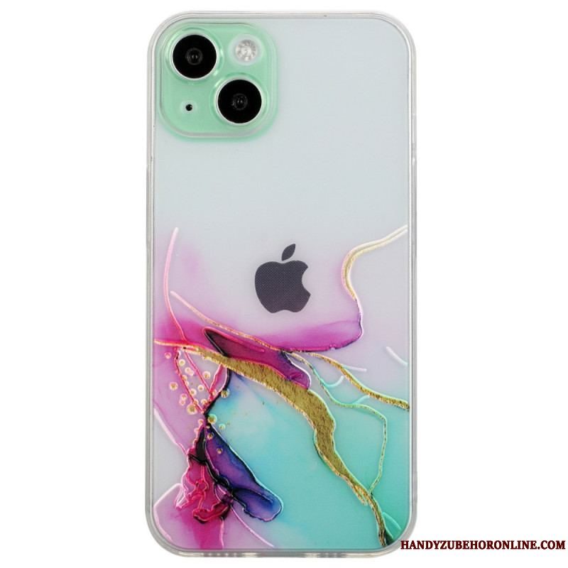 Cover iPhone 15 Plus Fleksibel Marmor
