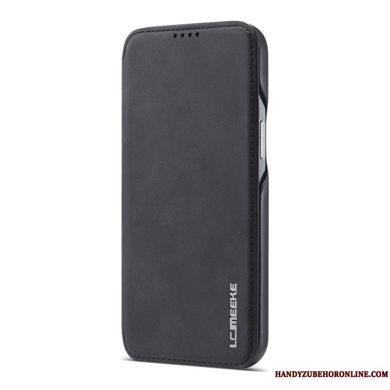 Cover iPhone 15 Plus Flip Cover Imiteret Læder Lc.imeeke