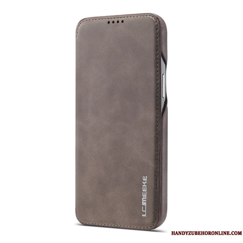 Cover iPhone 15 Plus Flip Cover Imiteret Læder Lc.imeeke