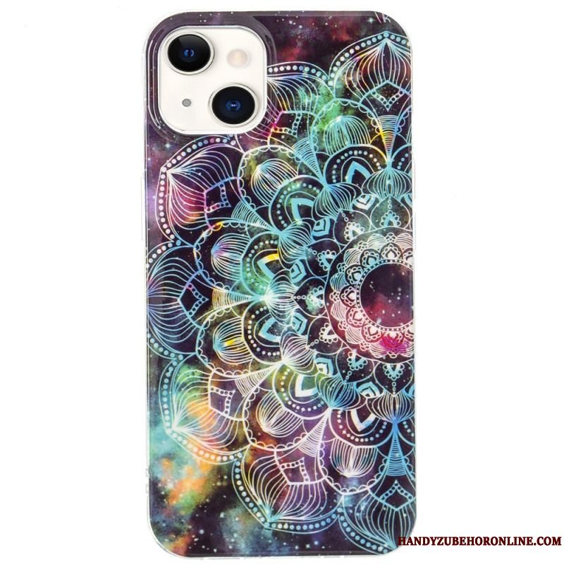 Cover iPhone 15 Plus Fluorescerende Mandala