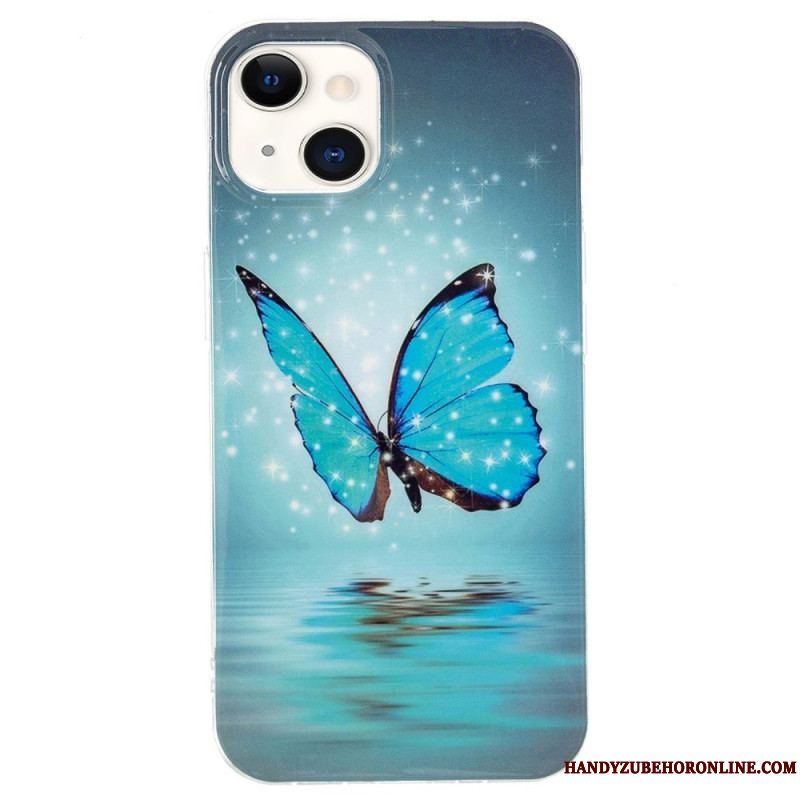 Cover iPhone 15 Plus Fluorescerende Sommerfugle