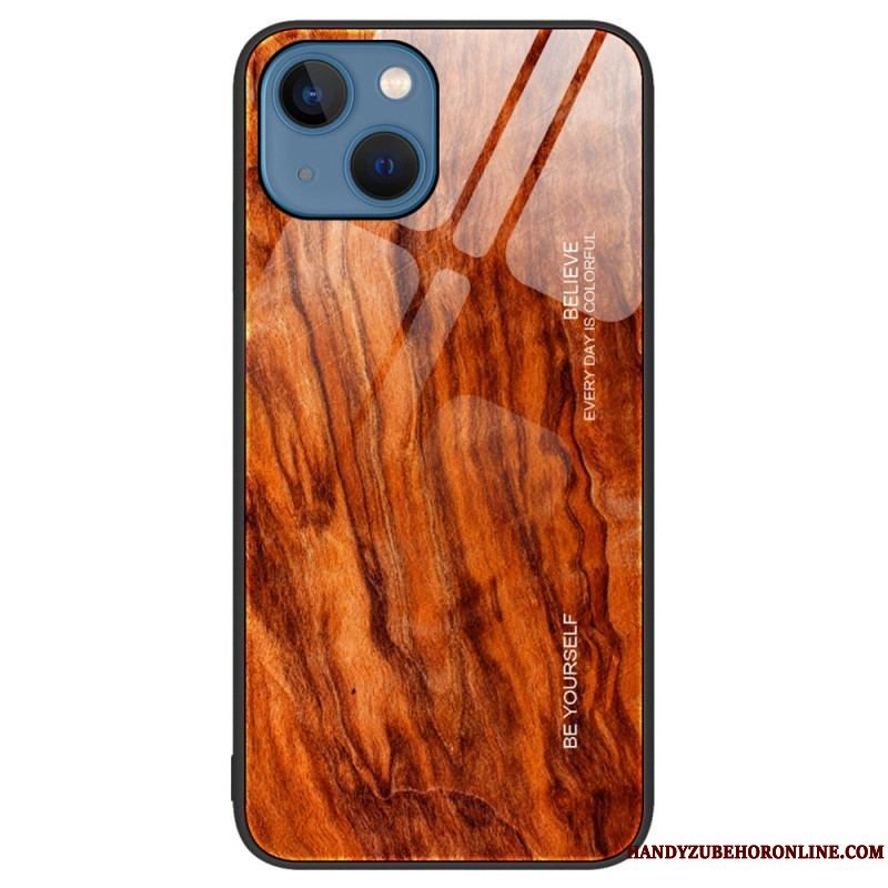 Cover iPhone 15 Plus Hærdet Glas Træ Design
