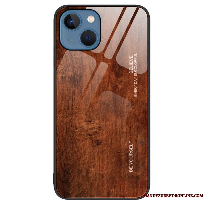 Cover iPhone 15 Plus Hærdet Glas Træ Design