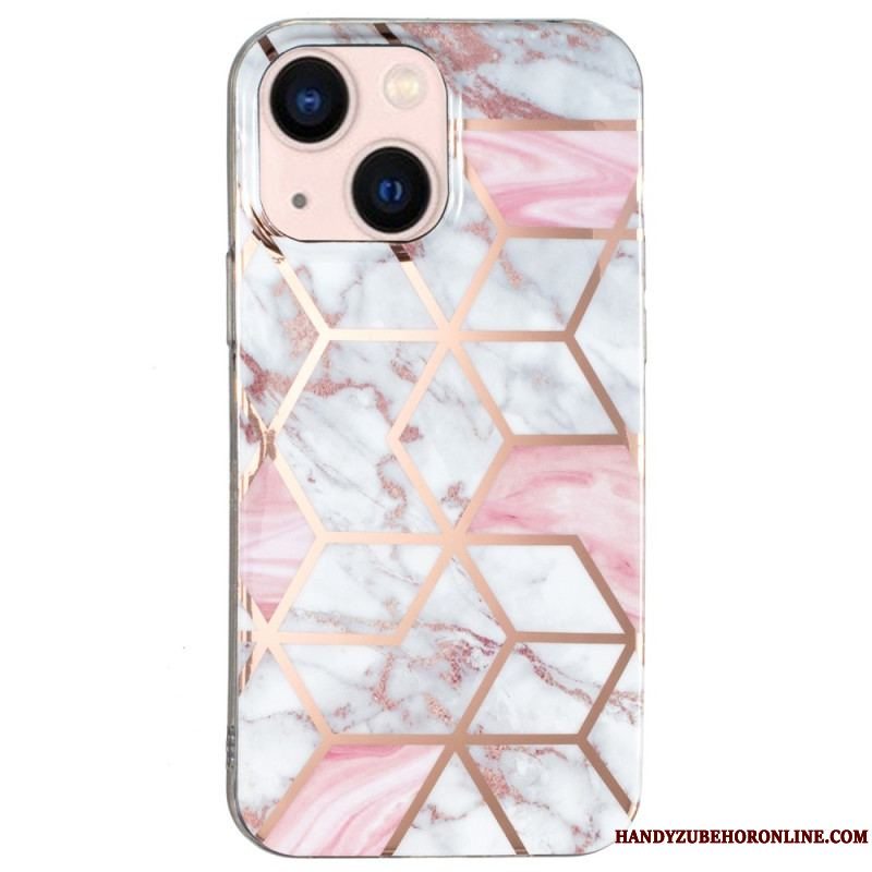 Cover iPhone 15 Plus Prangende Geometrisk Marmor