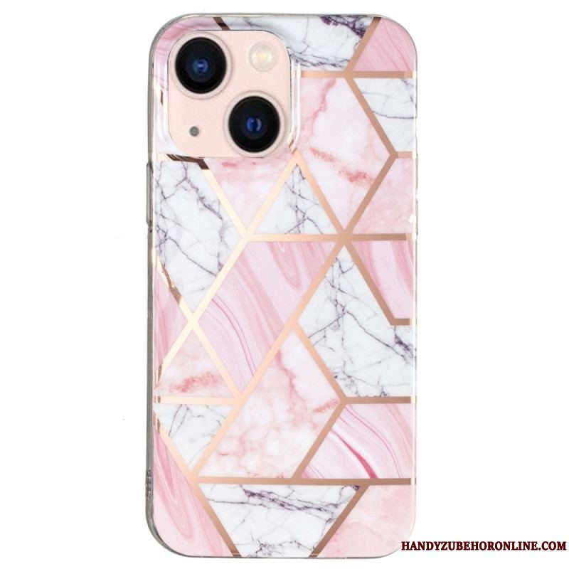 Cover iPhone 15 Plus Prangende Geometrisk Marmor