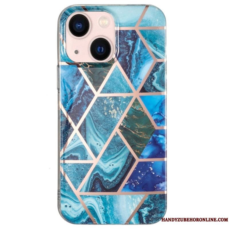 Cover iPhone 15 Plus Prangende Geometrisk Marmor