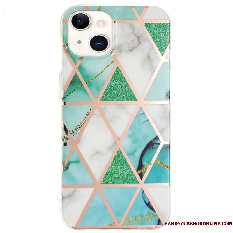 Cover iPhone 15 Plus Prangende Geometrisk Marmor