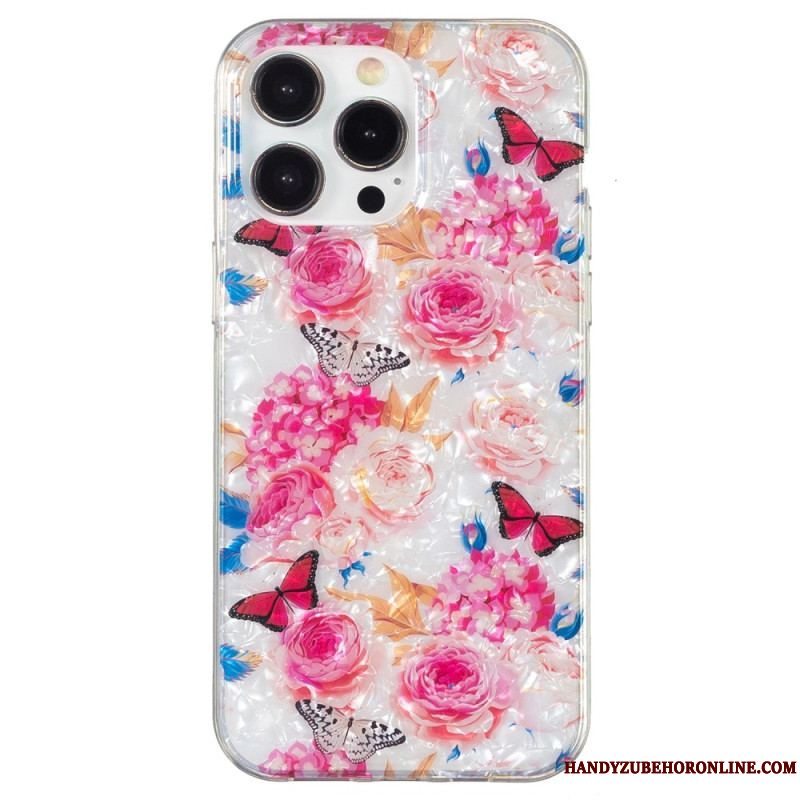 Cover iPhone 15 Pro Blomster