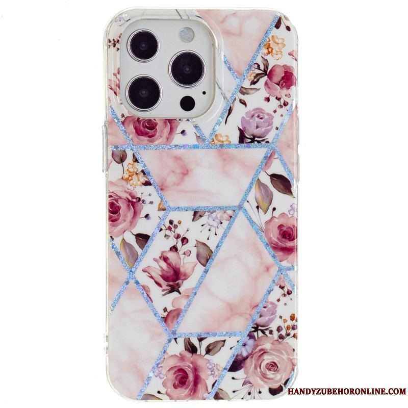 Cover iPhone 15 Pro Blomstermarmor