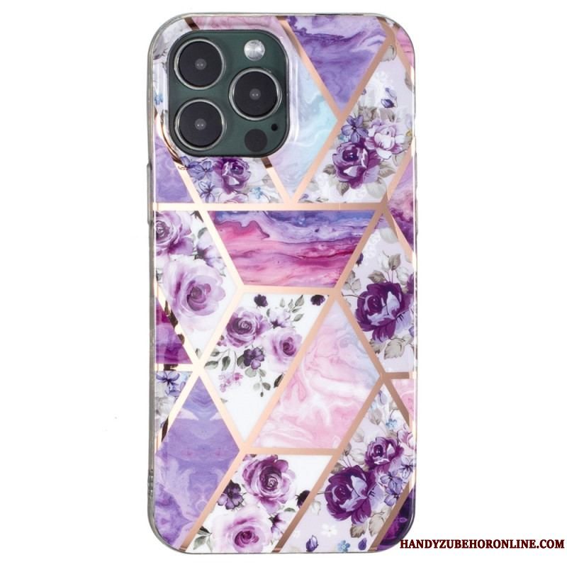 Cover iPhone 15 Pro Blomstermarmor