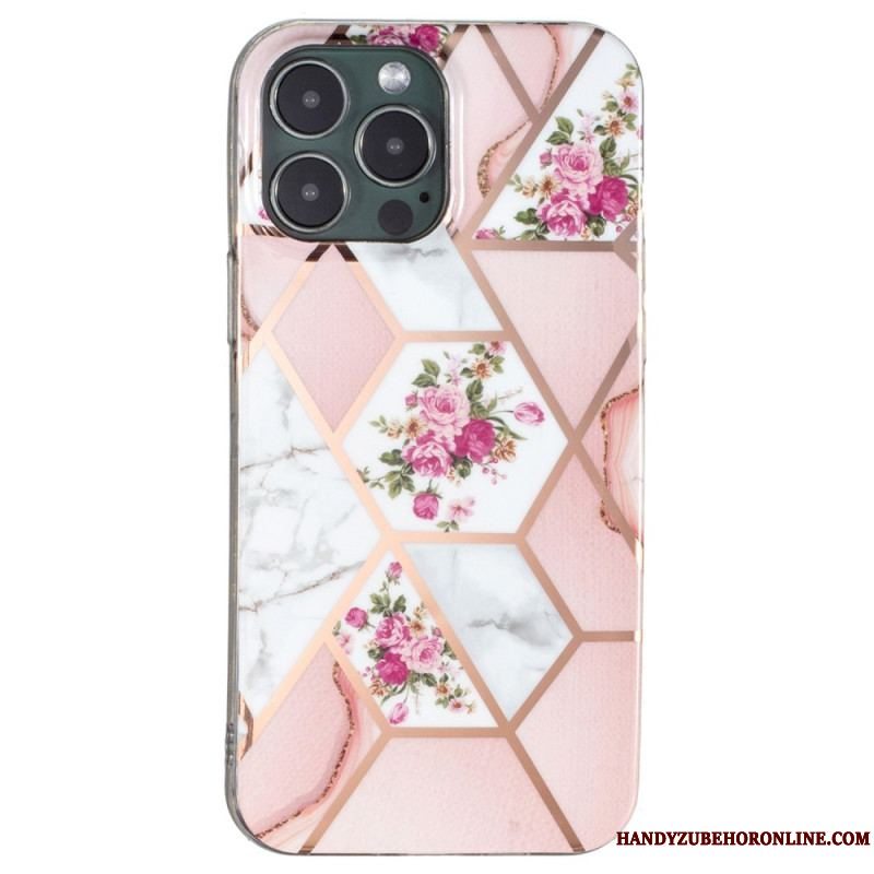 Cover iPhone 15 Pro Blomstermarmor