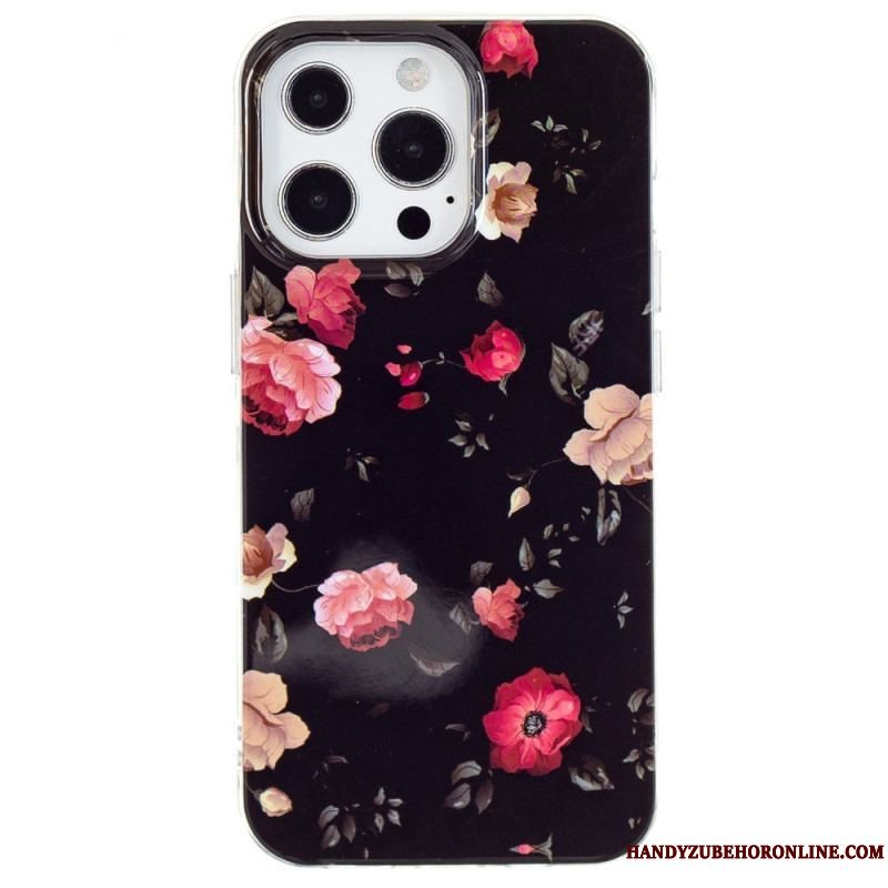 Cover iPhone 15 Pro Fluorescerende Blomster