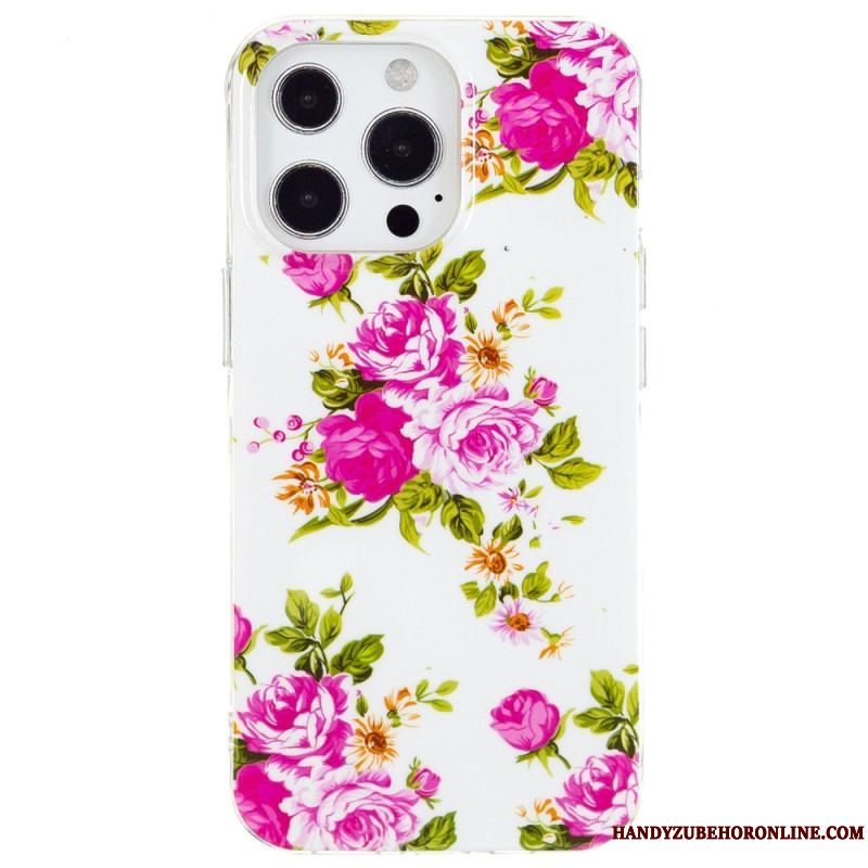 Cover iPhone 15 Pro Fluorescerende Blomster