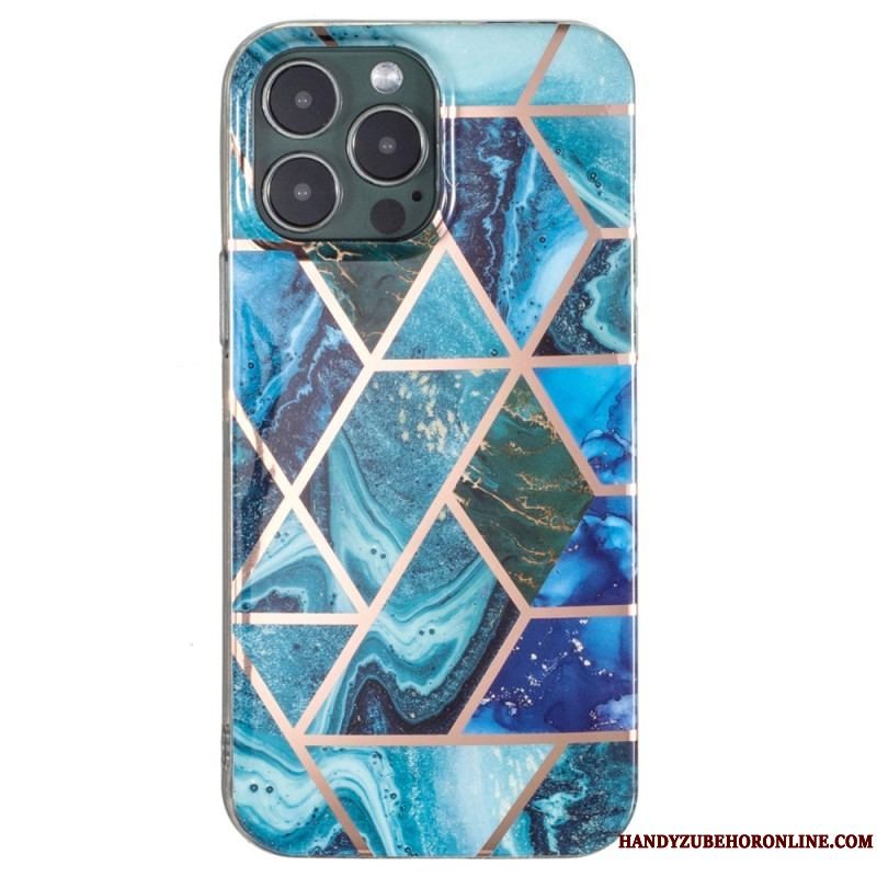 Cover iPhone 15 Pro Max Geometrisk Marmor