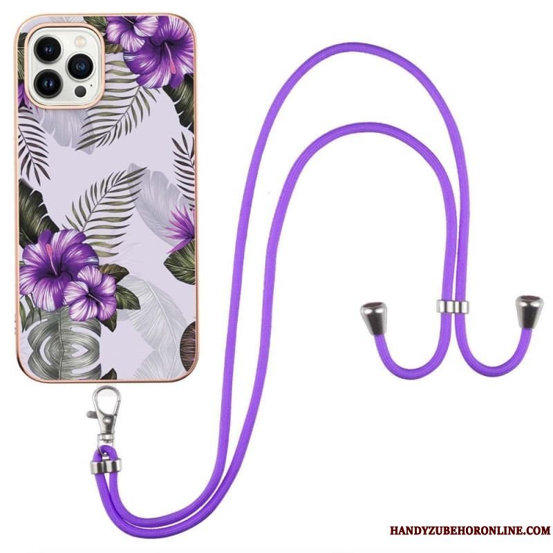 Cover iPhone 15 Pro Max Med Snor Med Blomstersnor