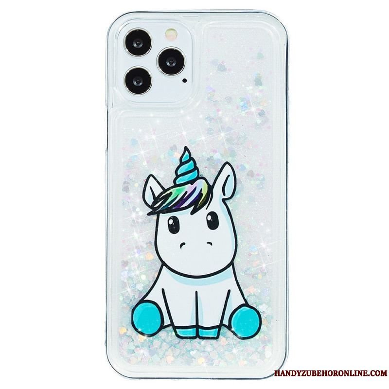Cover iPhone 15 Pro Max Unicorn Glitter