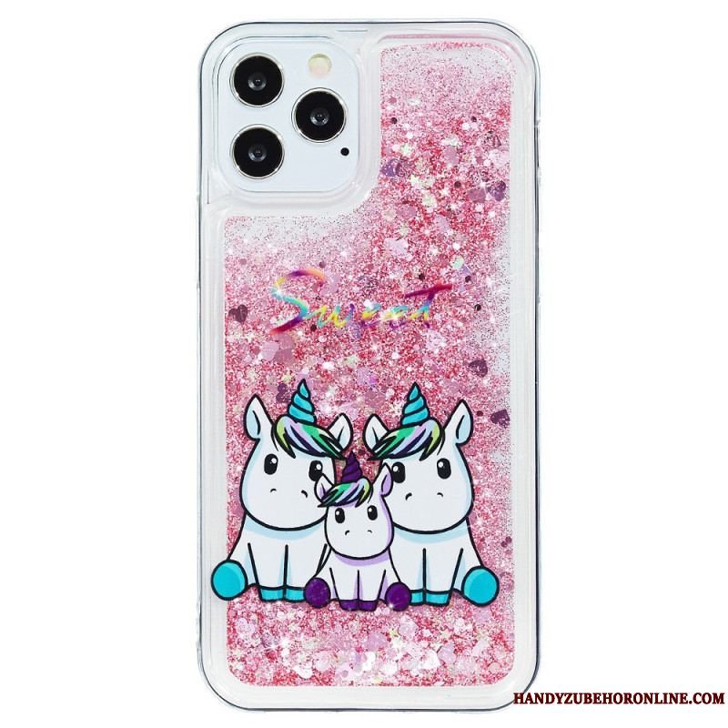 Cover iPhone 15 Pro Max Unicorn Glitter