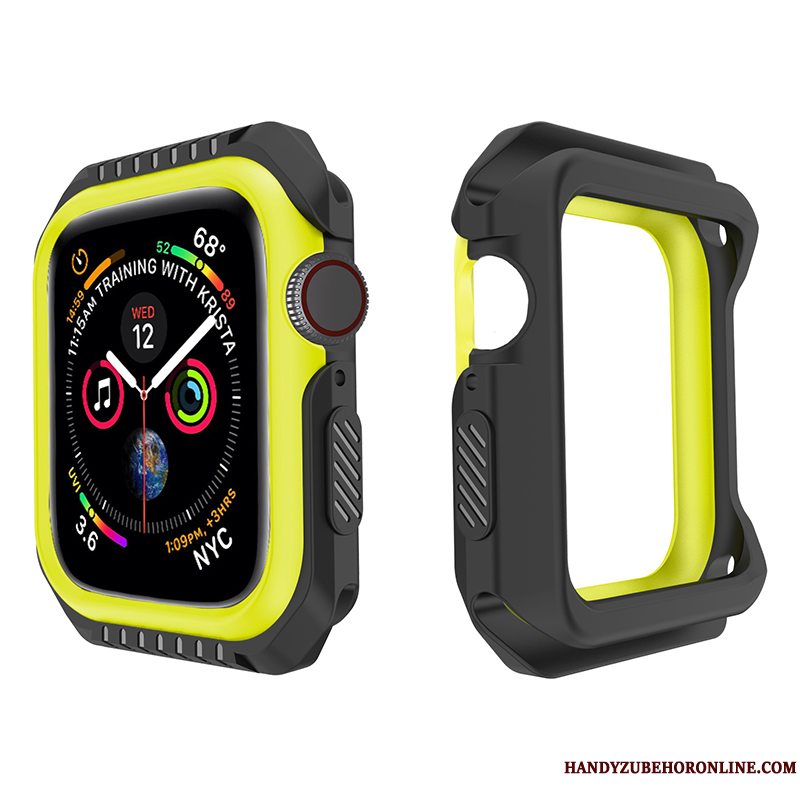 Etui Apple Watch Series 1 Beskyttelse Gul Anti-fald, Cover Apple Watch Series 1 Blød Sort