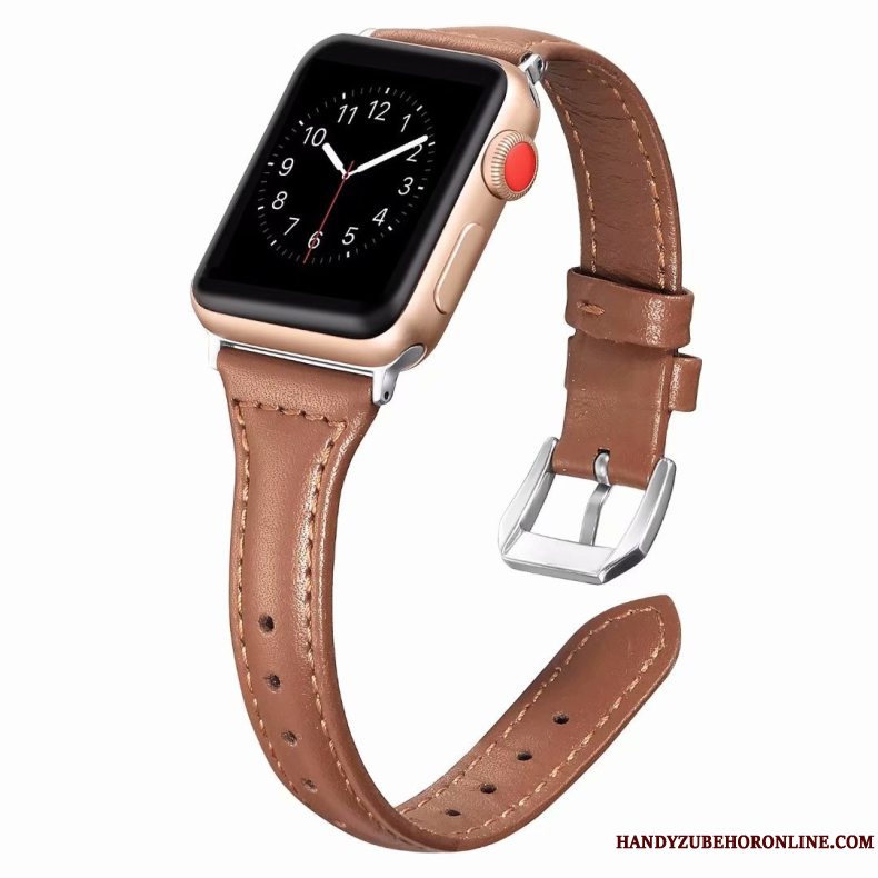 Etui Apple Watch Series 1 Læder Bøde Lyserød, Cover Apple Watch Series 1