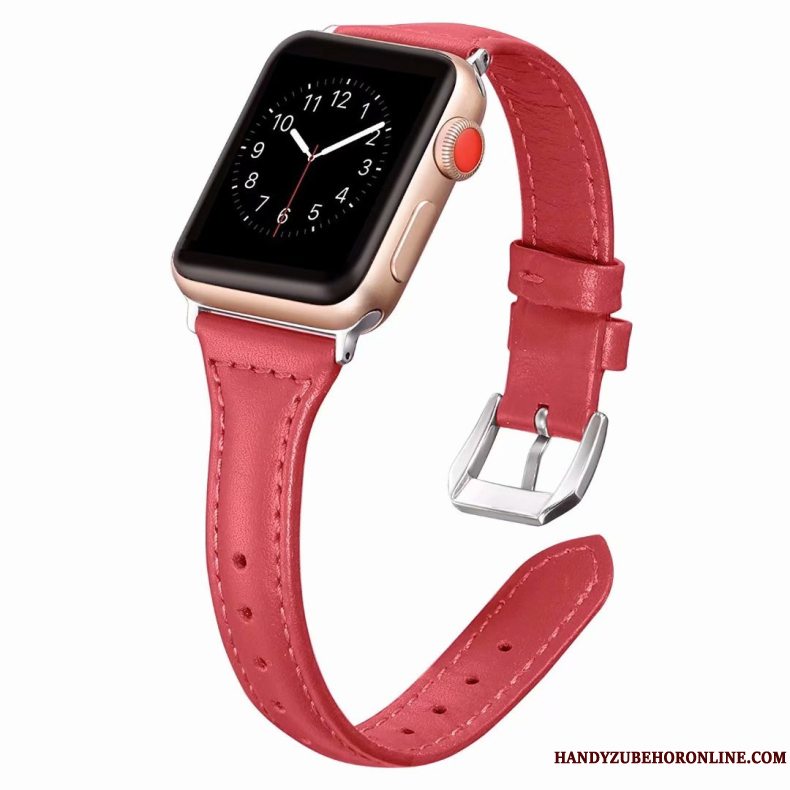 Etui Apple Watch Series 1 Læder Bøde Lyserød, Cover Apple Watch Series 1