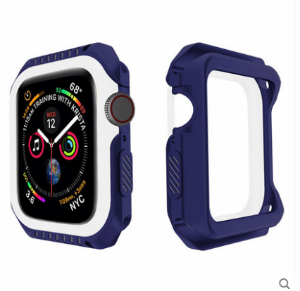 Etui Apple Watch Series 1 Silikone Ramme Anti-fald, Cover Apple Watch Series 1 Beskyttelse Blå