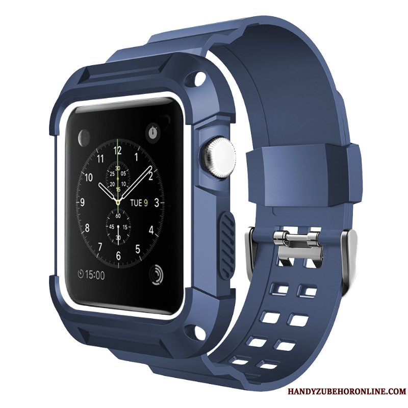 Etui Apple Watch Series 1 Silikone Sport Trend, Cover Apple Watch Series 1 Beskyttelse Af Personlighed Blå