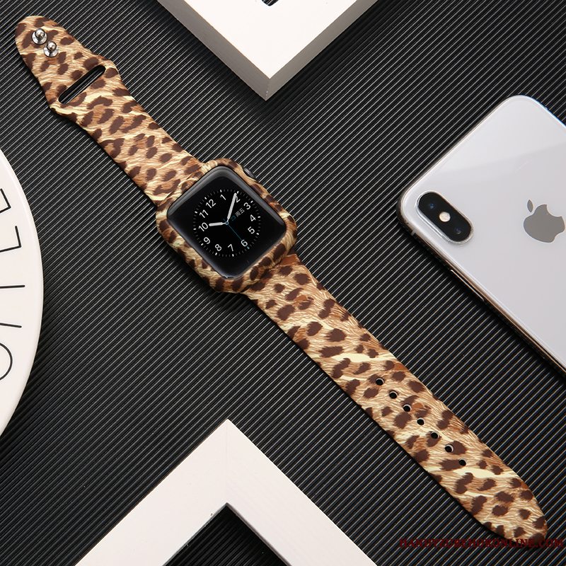 Etui Apple Watch Series 1 Silikone Trend Tryk, Cover Apple Watch Series 1 Kreativ Lyserød