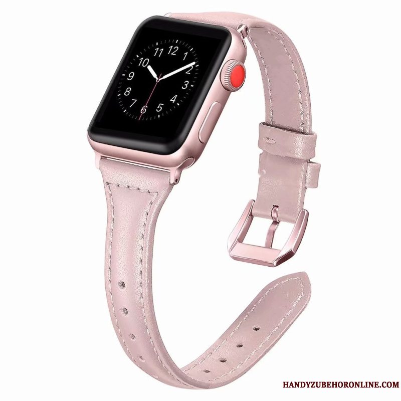 Etui Apple Watch Series 2 Læder Bøde Lyserød, Cover Apple Watch Series 2