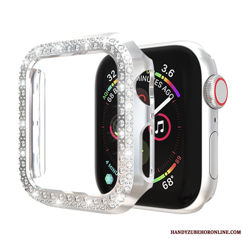 Etui Apple Watch Series 2 Tasker Pulver Tilbehør, Cover Apple Watch Series 2 Strass Rose Ramme