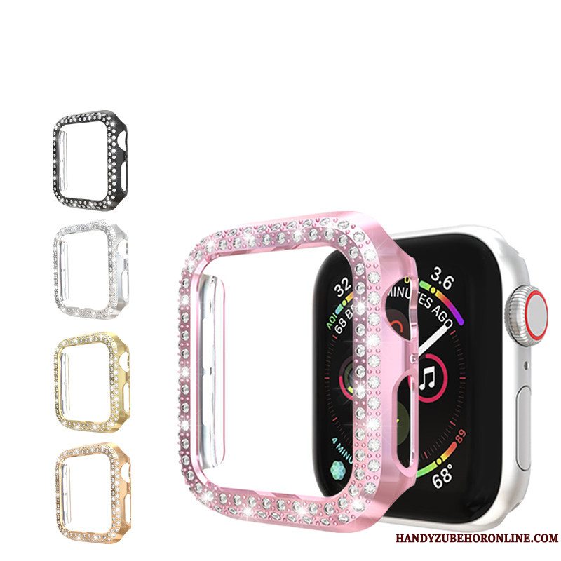 Etui Apple Watch Series 2 Tasker Pulver Tilbehør, Cover Apple Watch Series 2 Strass Rose Ramme