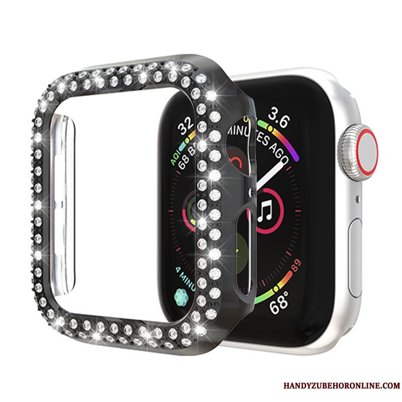 Etui Apple Watch Series 2 Tasker Pulver Tilbehør, Cover Apple Watch Series 2 Strass Rose Ramme