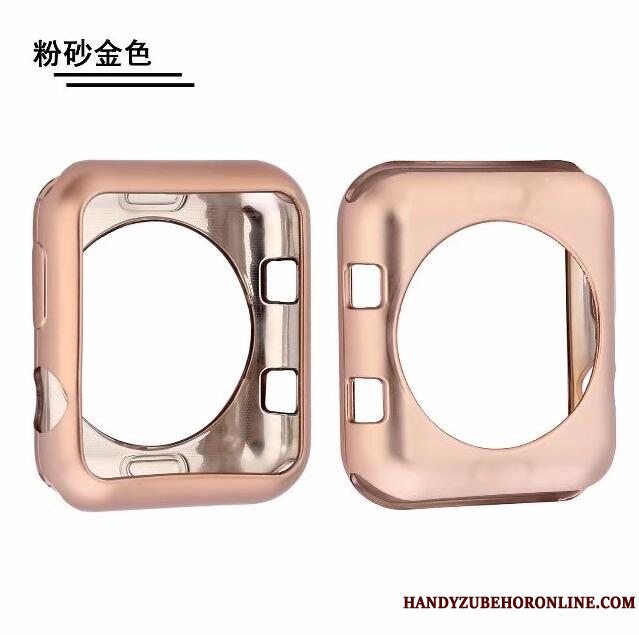 Etui Apple Watch Series 3 Beskyttelse Guld Pu, Cover Apple Watch Series 3 Blød