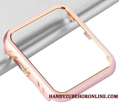 Etui Apple Watch Series 3 Metal Ramme Guld, Cover Apple Watch Series 3 Beskyttelse Sølv Anti-fald