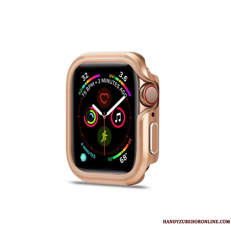 Etui Apple Watch Series 3 Metal Ramme Rosa Guld, Cover Apple Watch Series 3 Beskyttelse Pu Anti-fald