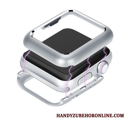 Etui Apple Watch Series 3 Metal Sort Anti-fald, Cover Apple Watch Series 3 Kreativ Trend Magnetisk