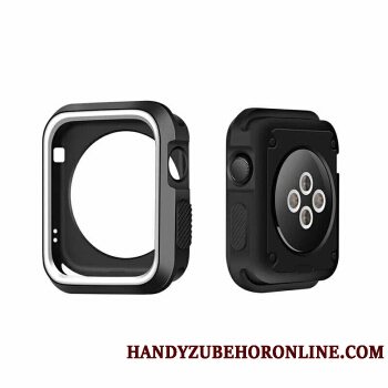 Etui Apple Watch Series 3 Silikone Bicolored Grøn, Cover Apple Watch Series 3 Beskyttelse Hvid