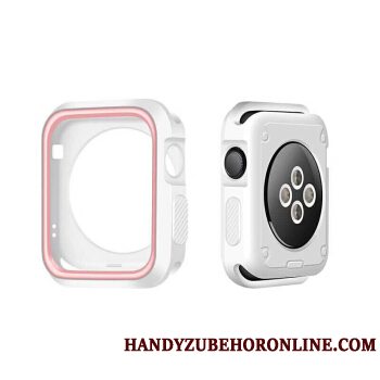 Etui Apple Watch Series 3 Silikone Bicolored Grøn, Cover Apple Watch Series 3 Beskyttelse Hvid