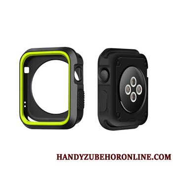 Etui Apple Watch Series 3 Silikone Bicolored Grøn, Cover Apple Watch Series 3 Beskyttelse Hvid