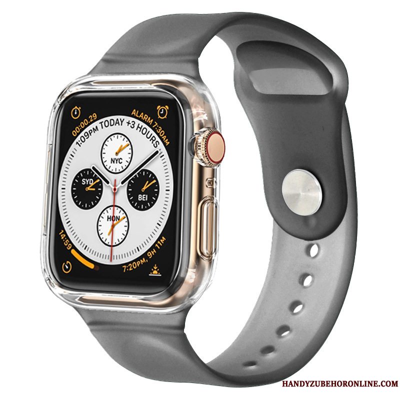 Etui Apple Watch Series 3 Silikone Sort Bicolored, Cover Apple Watch Series 3 Beskyttelse Sport