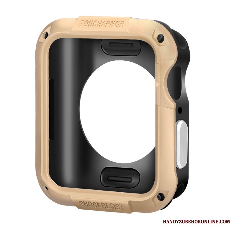 Etui Apple Watch Series 3 Silikone Tilbehør Sort, Cover Apple Watch Series 3 Beskyttelse Anti-fald Ramme