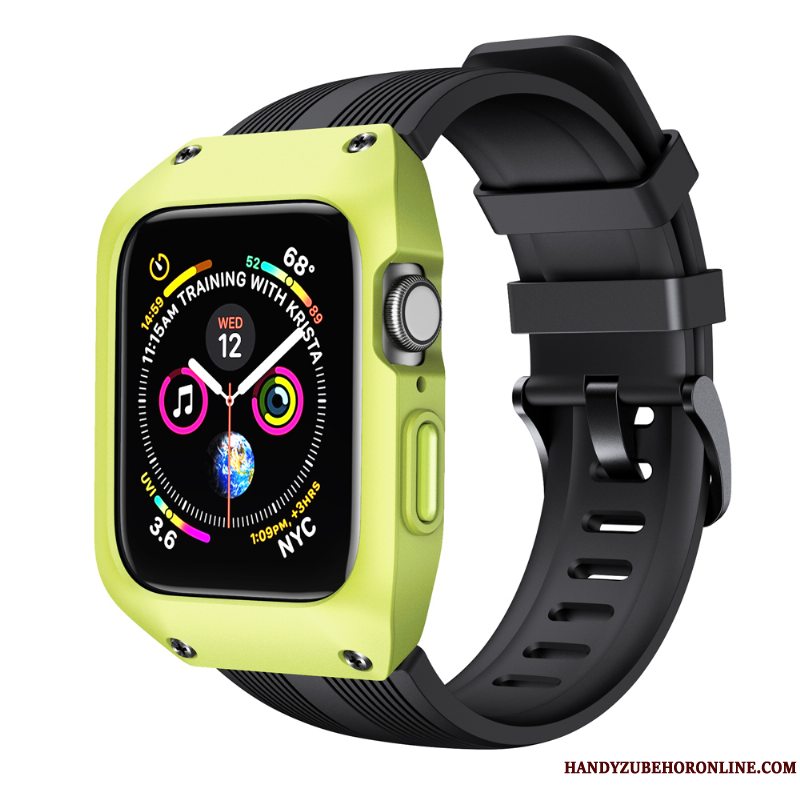 Etui Apple Watch Series 4 Kreativ Sport Grøn, Cover Apple Watch Series 4 Beskyttelse Anti-fald