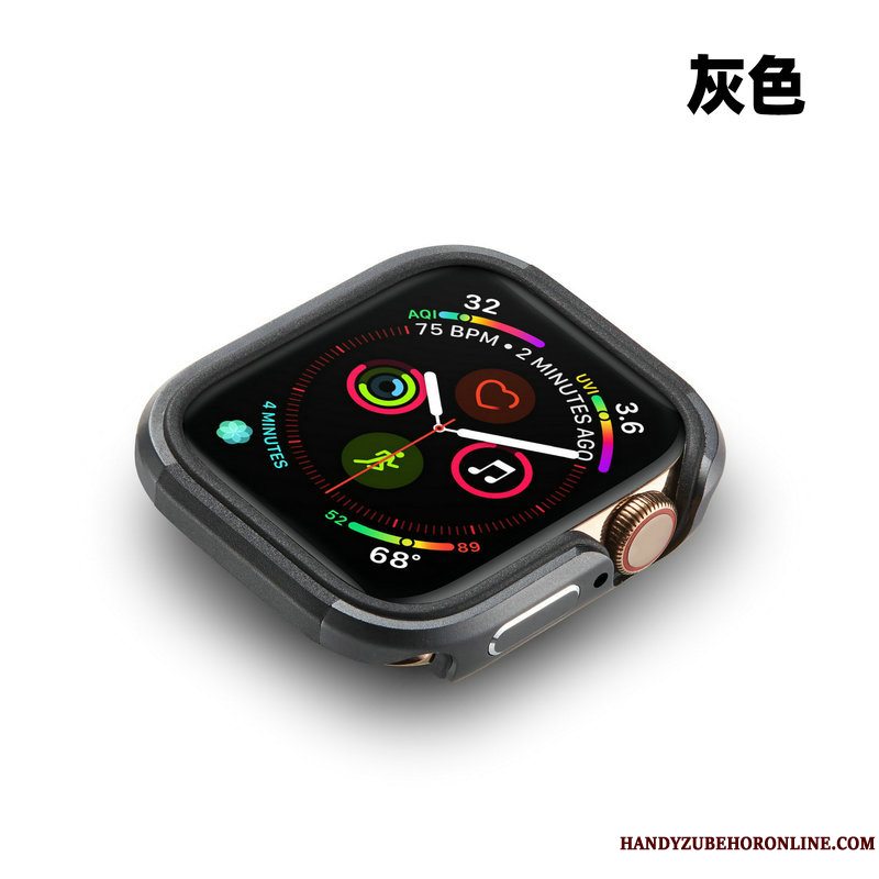 Etui Apple Watch Series 4 Metal Anti-fald Guld, Cover Apple Watch Series 4 Beskyttelse Ramme