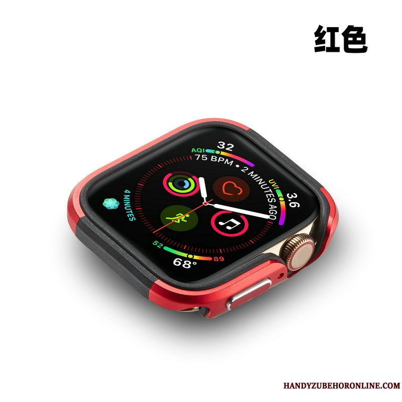 Etui Apple Watch Series 4 Metal Anti-fald Guld, Cover Apple Watch Series 4 Beskyttelse Ramme