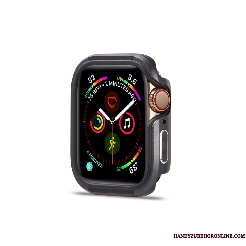 Etui Apple Watch Series 4 Metal Trend Blå, Cover Apple Watch Series 4 Beskyttelse Pu Legering