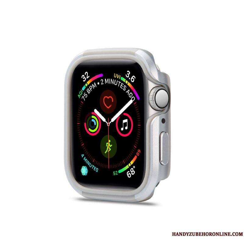 Etui Apple Watch Series 4 Metal Trend Blå, Cover Apple Watch Series 4 Beskyttelse Pu Legering