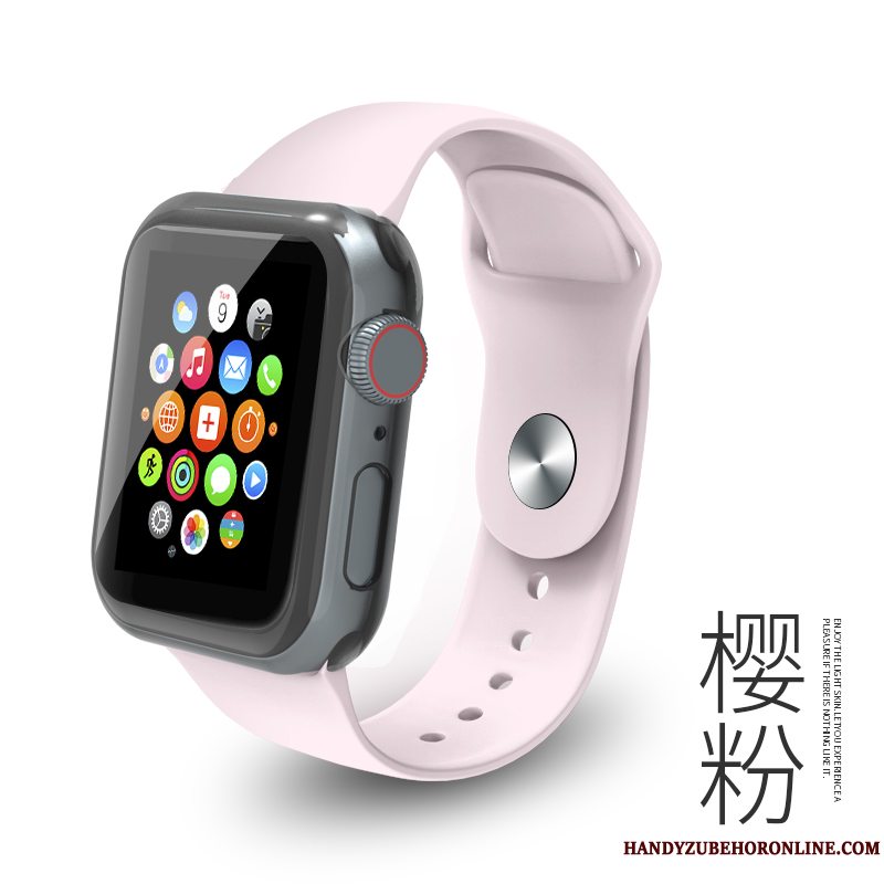 Etui Apple Watch Series 4 Mode Sport Sort, Cover Apple Watch Series 4 Silikone Af Personlighed Trend