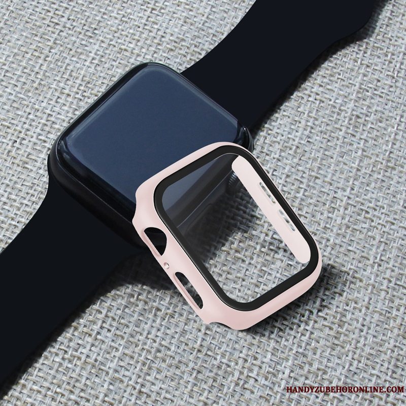 Etui Apple Watch Series 4 Tasker Ramme Rød, Cover Apple Watch Series 4 Beskyttelse Skærmbeskyttelse Hærdning